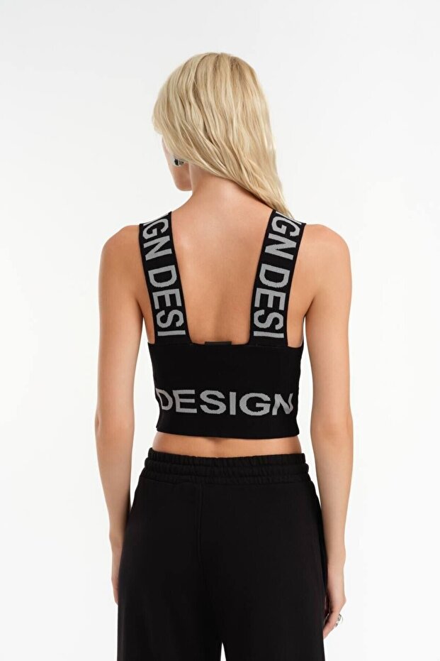 Örme Design Yazılı Crop - 3