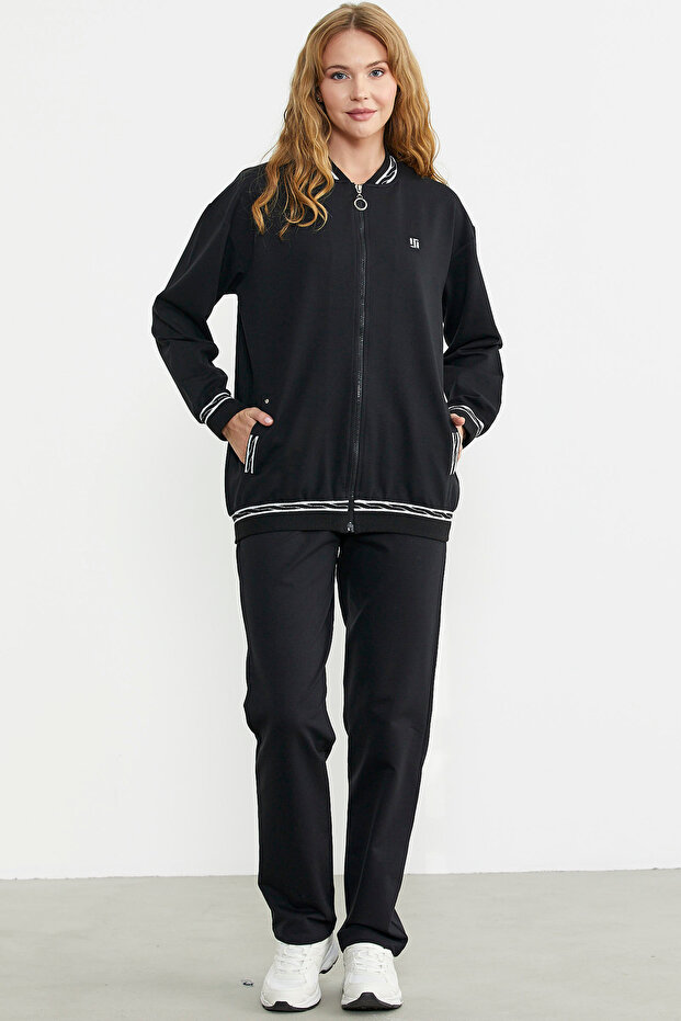 طقم تونيك مضلع - أسود - 2