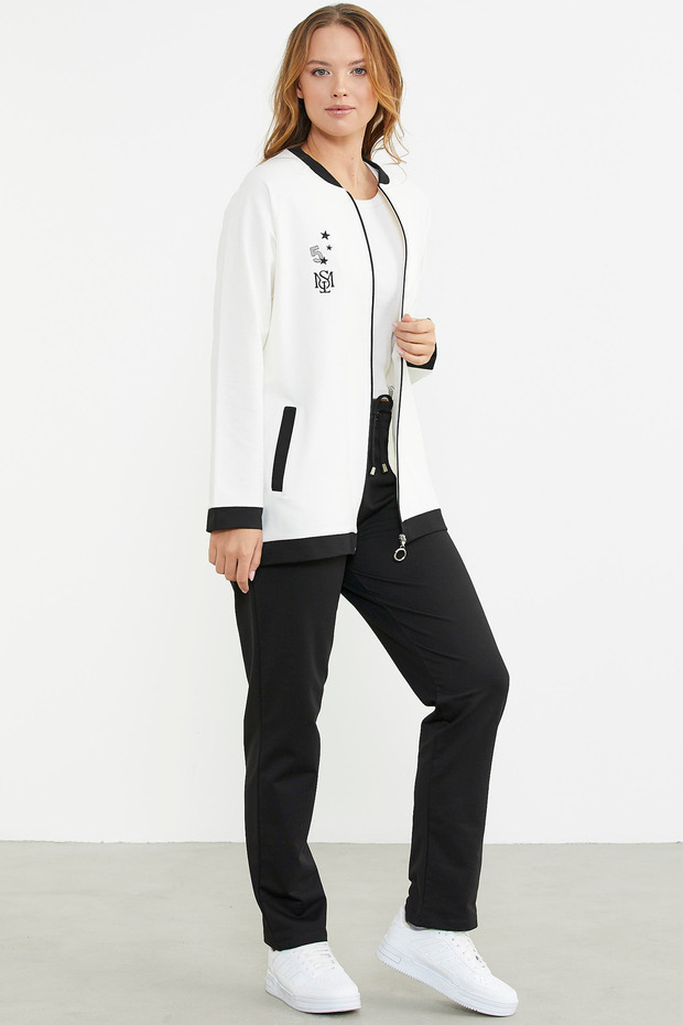 Ecru Tunic and Tracksuit Set - Color Combination - 4