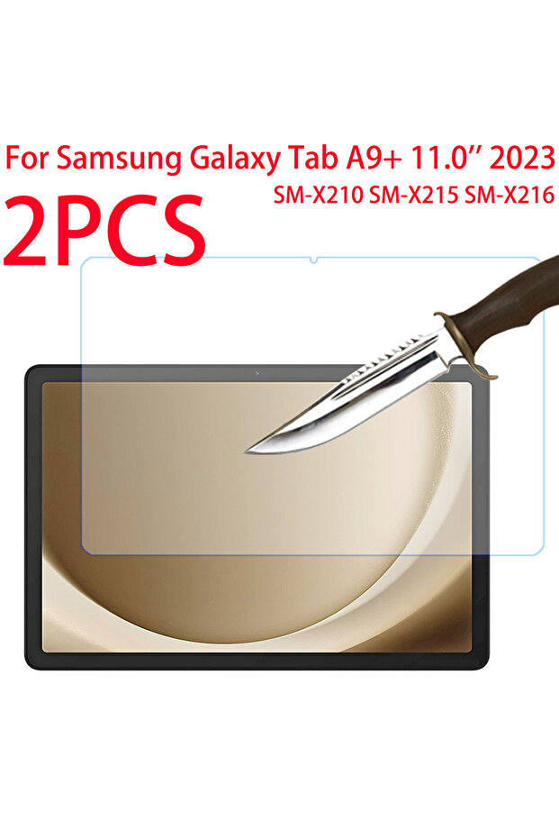 2P-Tab A9 Plus 11in، عبوتان لجهاز Tab A9+ Plus 11 بوصة، واقي شاشة زجاجي مقوى 2023 لجهاز A9+