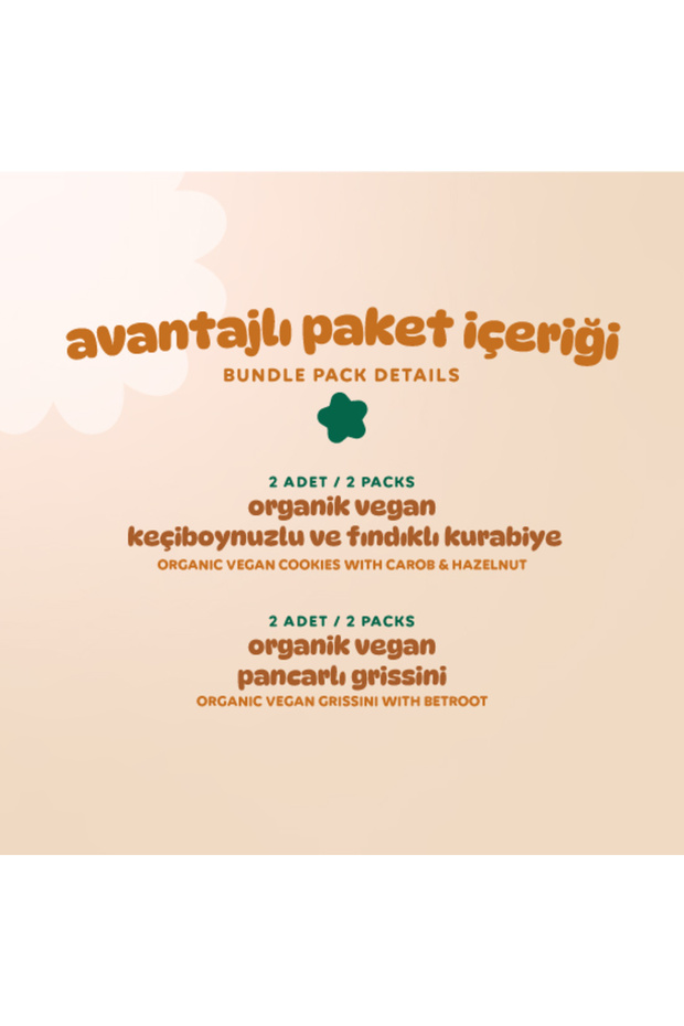 Organik Vegan Tatlı & Tuzlu Atıştırmalık Paketi - 4 adet (2 çeşit) - 4