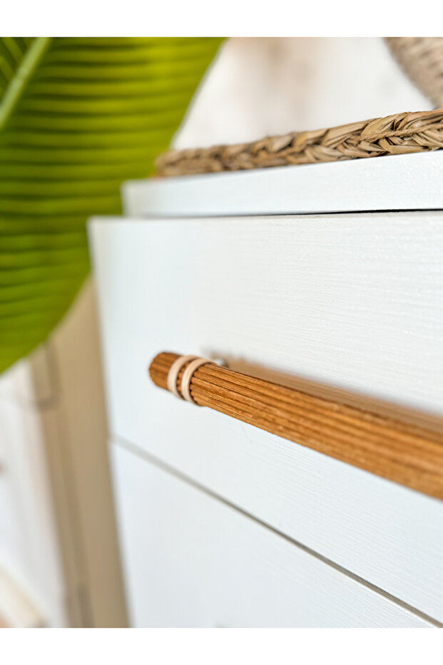 160 mm Rattan Kulp -Dolap Kulp -Çekmece Kulp- Hasır Kulp-meşe renk kulp- 16 cm kulp - 4