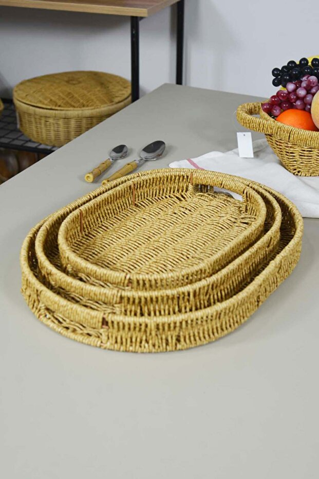 3-Piece Serving Tray Set Oval - 196