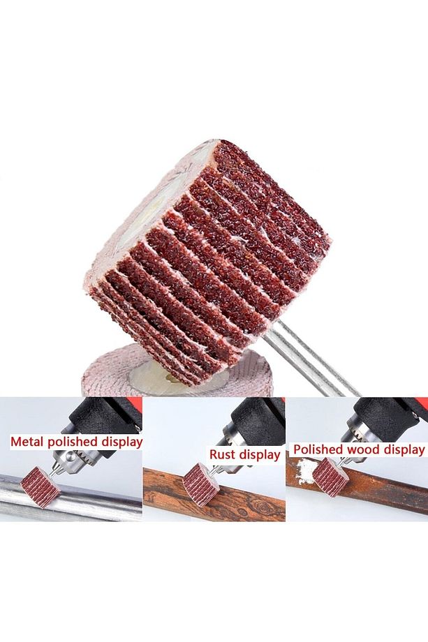 Mini Gravür Makineleri Için Mop Cırt Taban Flap Disk Silindir Zımpara Seti 70 Parça Takım - 6