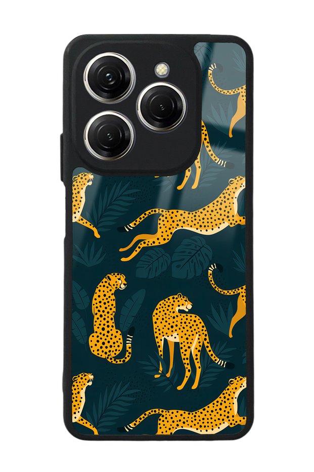 Tecno Spark 20 Pro Leaf Leopard Design Glossy Phone Case