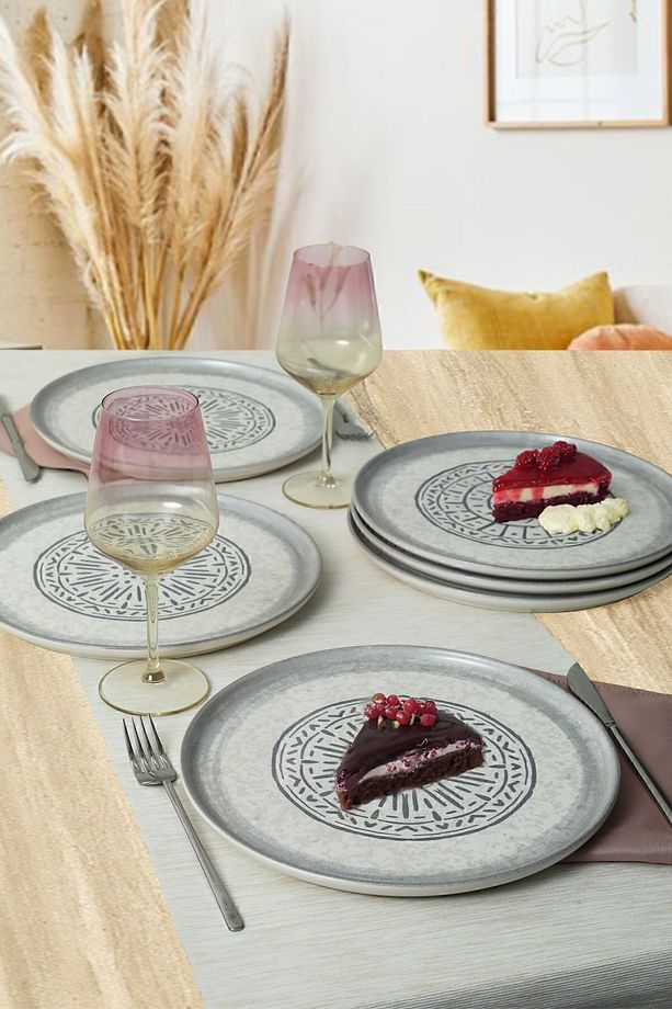 Stone Servis Tabağı 28 Cm 6 Adet 21427 - 5