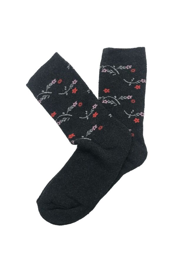 Women's Winter Colorful Patterned Long Towel Socks
