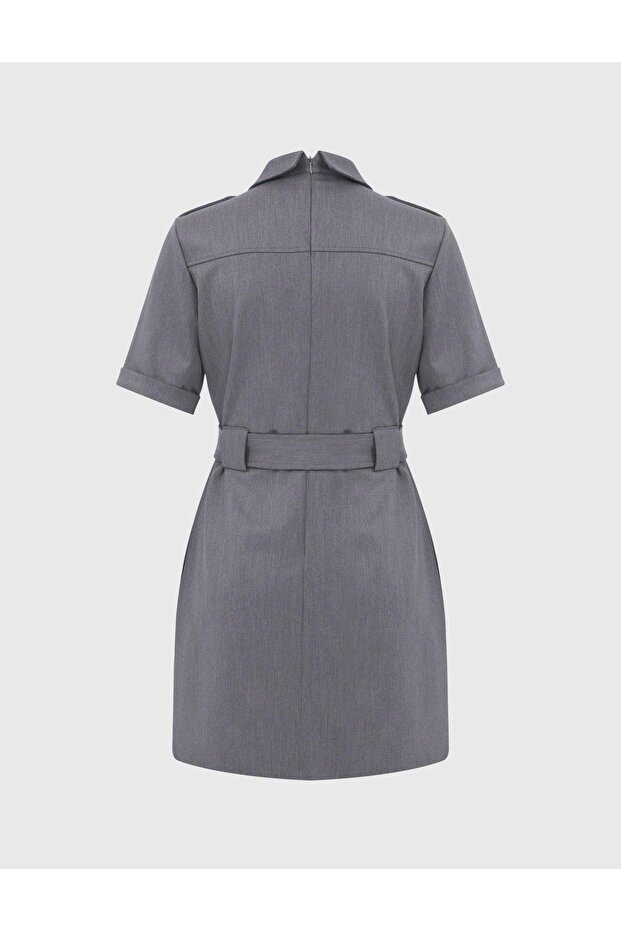 Edıth Kadın Gri Elbise - 6