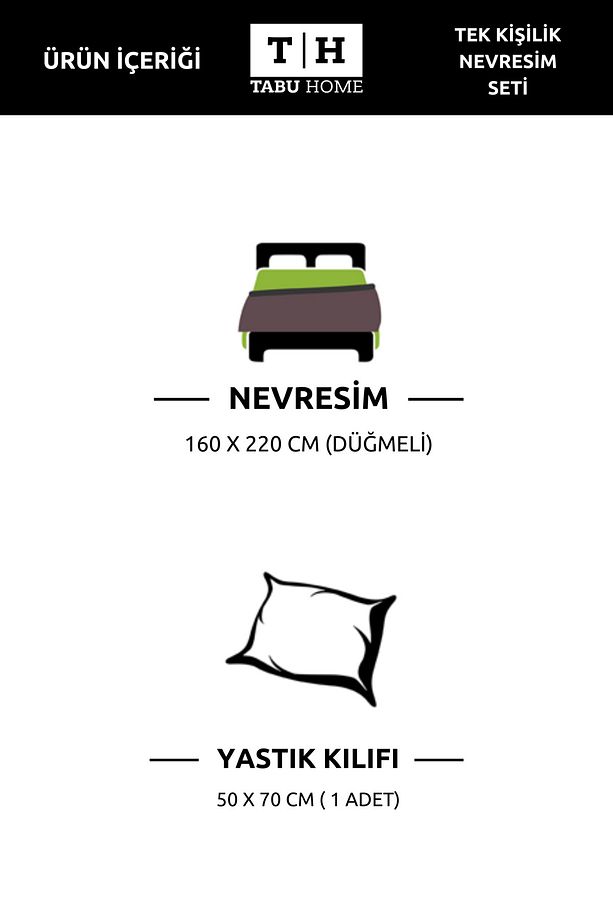 Ranforce Zen Huzuru Gri Tek Kişilik Nevresim seti - 5