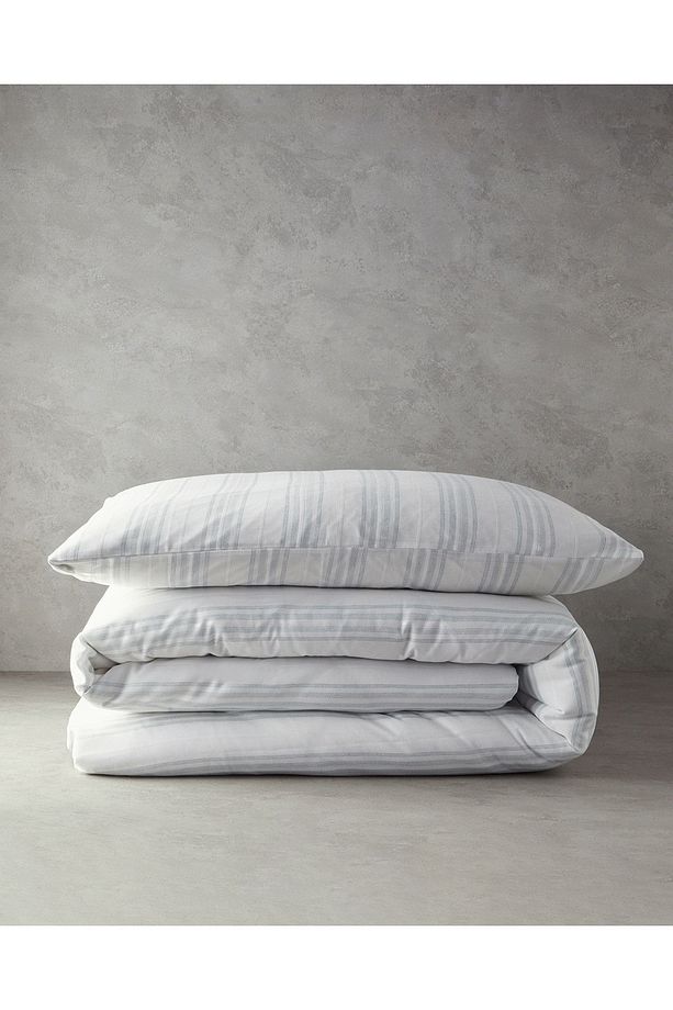 Calm Stitch Tek Kişilik Nevresim Takımı Koyu Seledon - 6