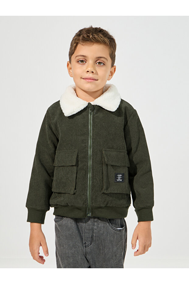 سترة تيدي الحرارية المبطنة من قماش مخملي - 1