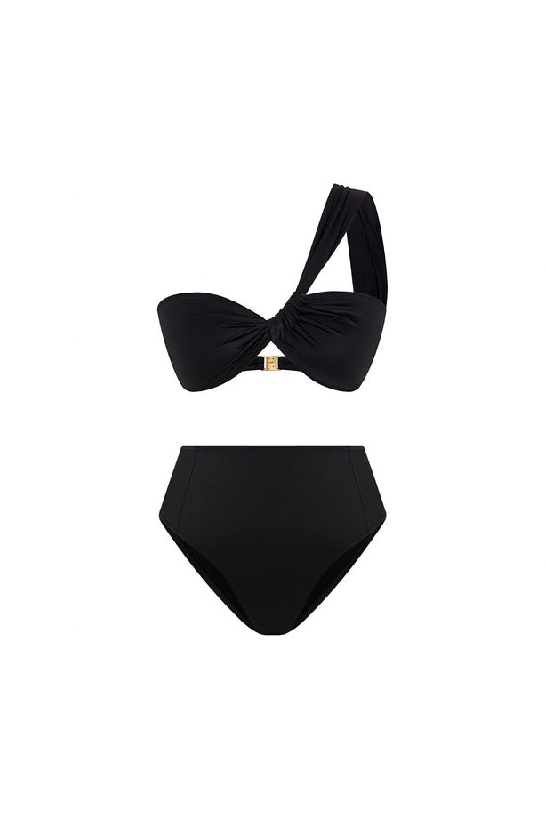 Helena Kadın Tek Omuzlu Yüksek Bel Bikini Takımı - 1