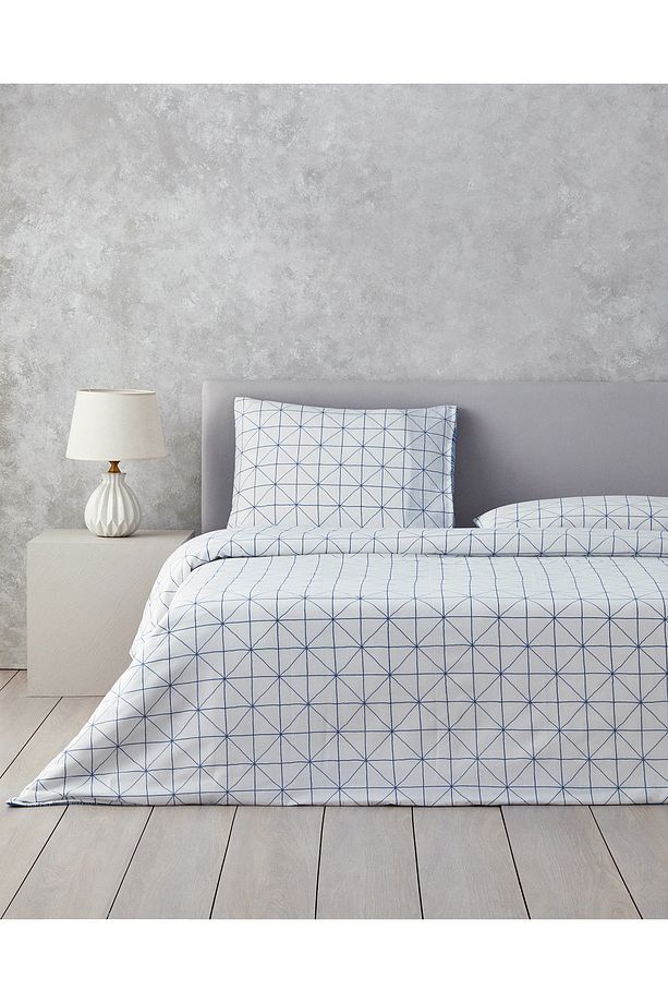 Modern Diamond Tek Kişilik Nevresim Seti Mavi - 5