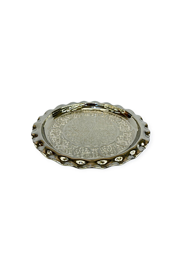 Embroidered Copper Footed Cake Holder No: 1