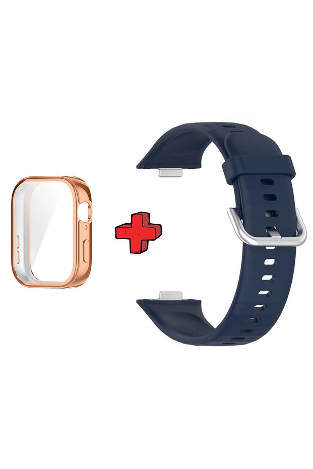Case Screen Protector and Gel Silicone Cord 2in1 Compatible with Watch Fit 3
