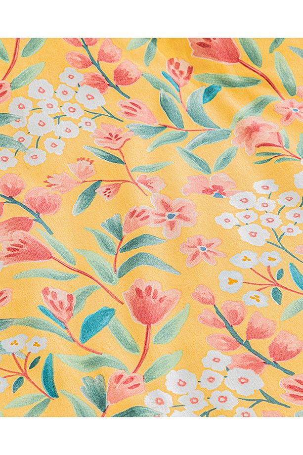 Bloomy Branch Kolay Ütülenir Tek Kişilik Nevresim 160x220 Cm Sarı - 1