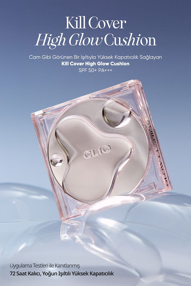 Yoğun Nem ve Parlaklık Sağlayan Cushion CLIO Kill Cover High-Glow Cushion SPF50+ PA++++ (4 Ginger) - 4