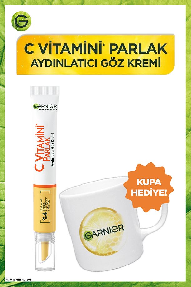 C Vitamini Parlak Aydınlatıcı Göz Kremi 15ml + Garnier Kupa - 1