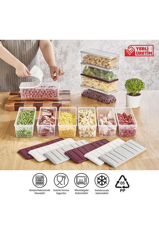 Selka Nora 6 Adet 2 Lt. Saklama Kabı - 5