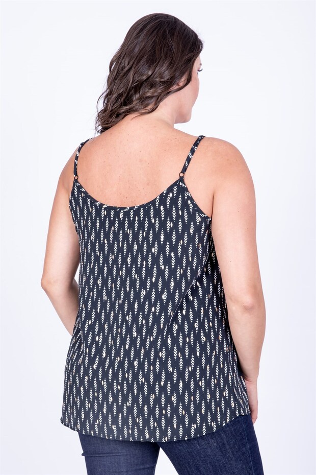 Dantelli İp Askılı Bluz - 3