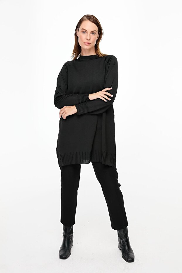 Basic Triko Tunik-SİYAH - 3
