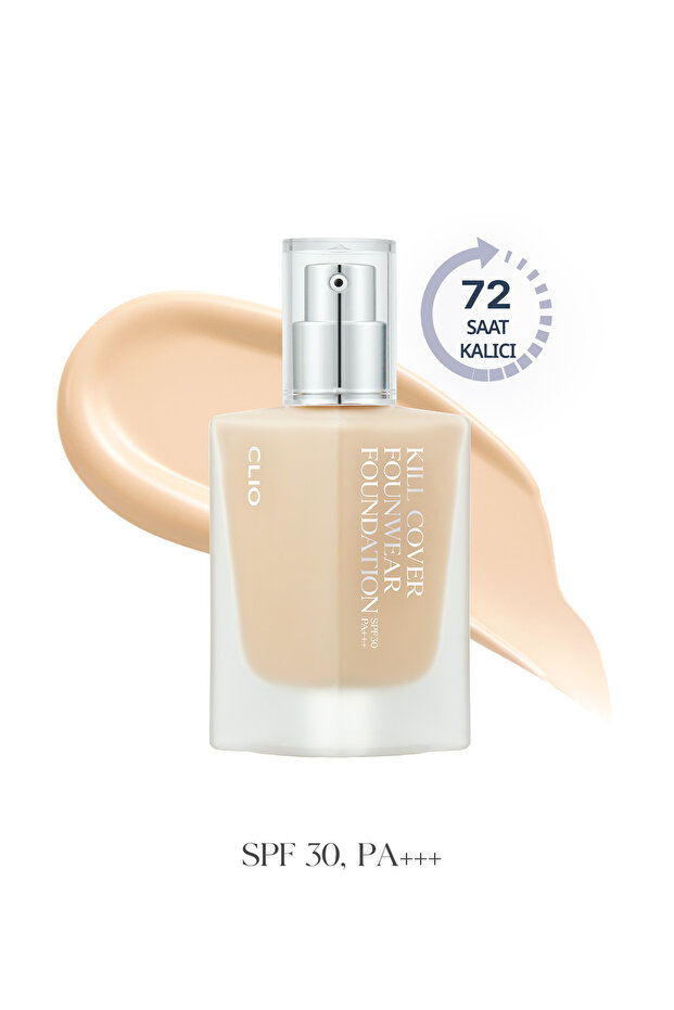غطاء CLIO Kill - تغطية مكثفة، كريم أساس، عامل حماية من الشمس SPF30 PA+++، 3 خطوط