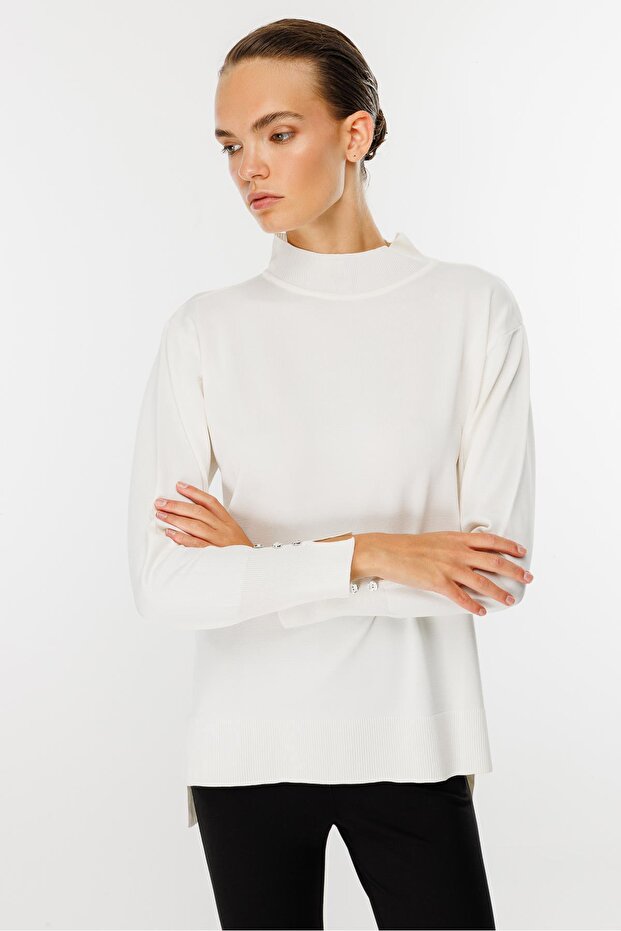 Yarım Balıkçı Basic Triko Kazak-TAŞ - 4