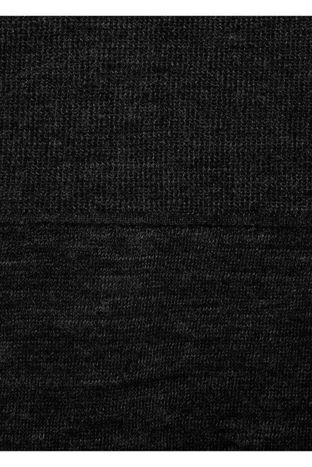 Yarı transparan triko etek - 5