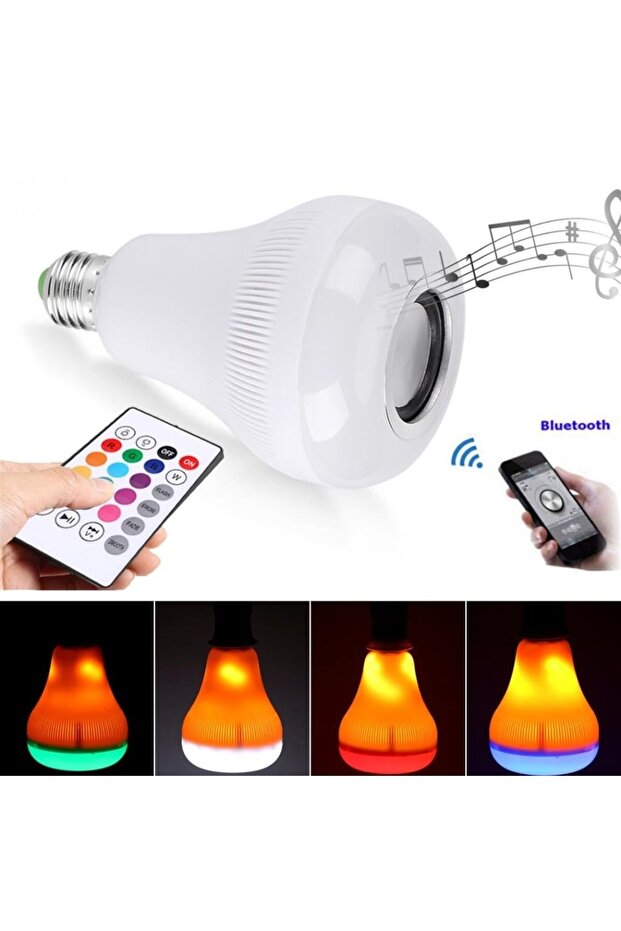 Kumandalı Bluetooth Hoparlör Ampul LD-37 (5263) - 2