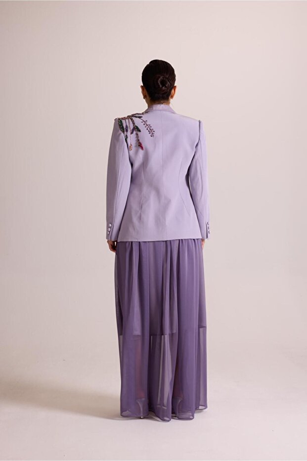 Nakış İşlemeli Blazer Ceket - 3