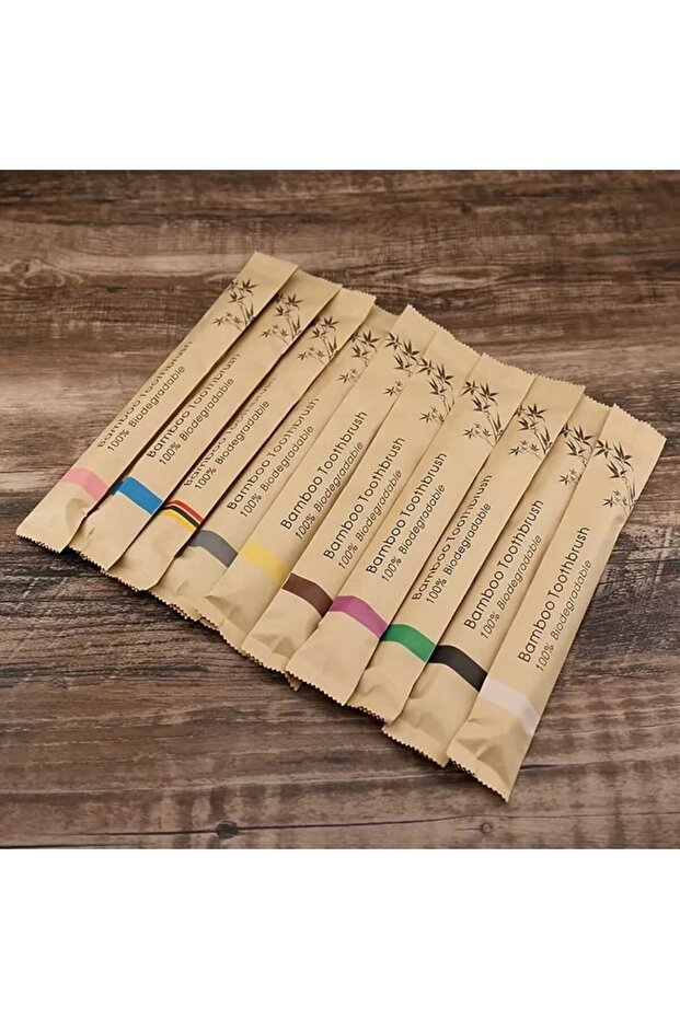 Multicolored Bamboo Toothbrush - 3
