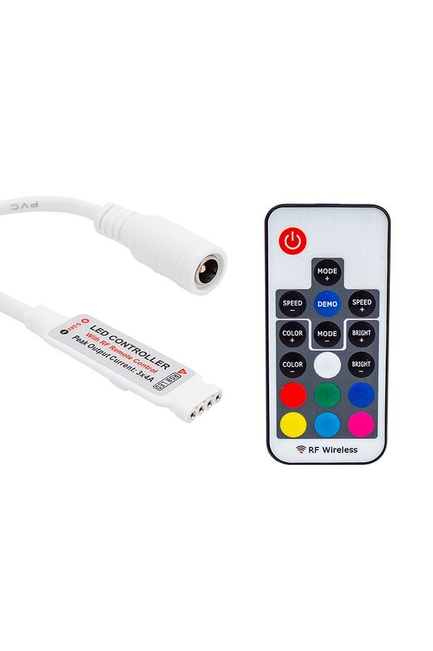 LED RGB KONTROL DEVRESİ 12 VOLT RF KÜÇÜK MODÜLLÜ UZAK MESAFE ALGILAMALI (5067) - 2