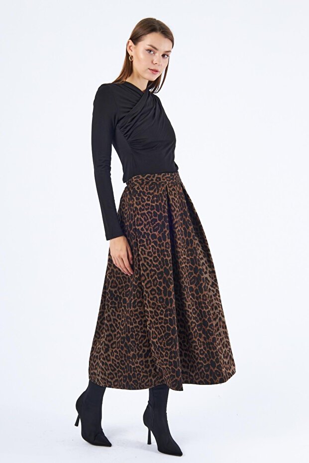 تنورة ليوبارد منتفخة - 1