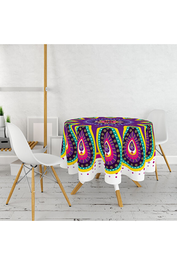 Digital Printed Evil Eye Round Tablecloth