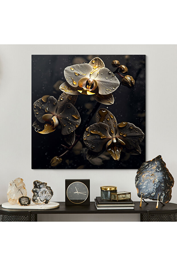 Gece Orkidesi Kanvas Tablo - 3