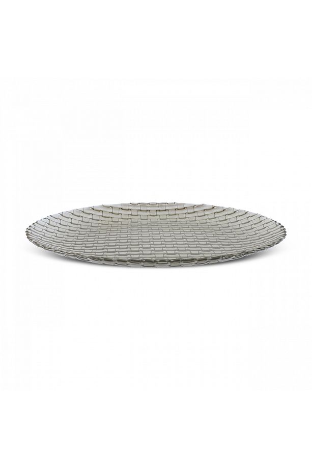 Braid Lüsterlı Cam Servis Tabağı 28 Cm - 2