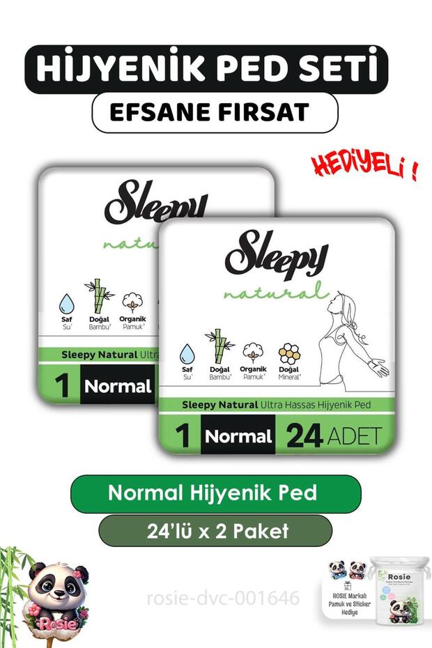24 Pack Natural Super Eco Sanitary Pads - X2 and Rosie