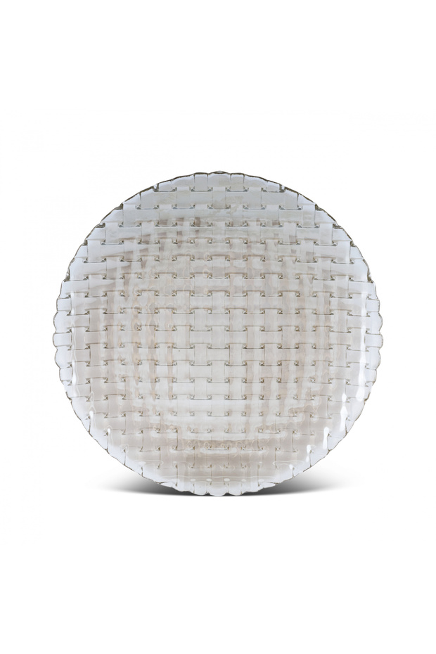 Braid Lüsterli Cam Tatlı Tabağı 21 Cm - 1