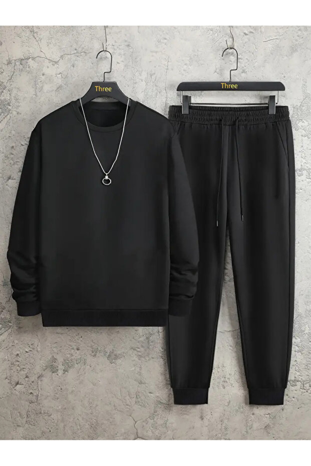 Unisex Crew Neck Tracksuit Set