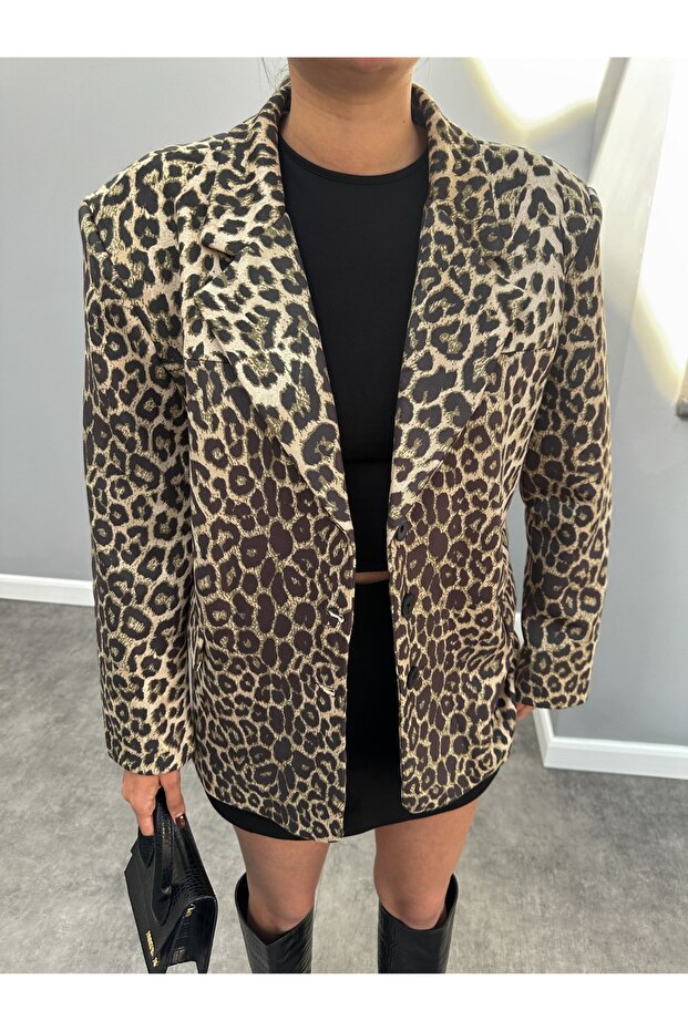 Leo Patterned Blazer Nubuck Jacket - 3