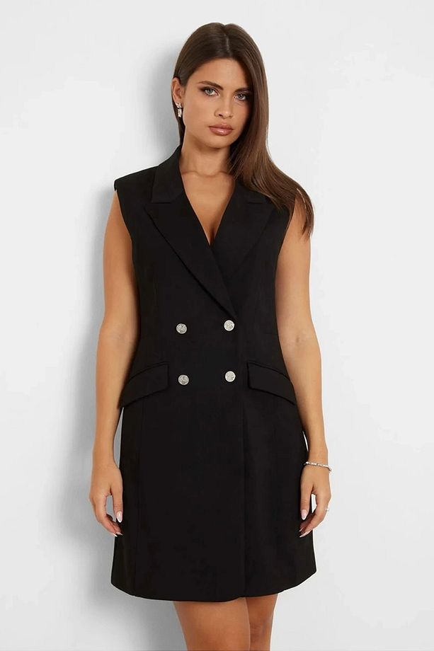 Sl Donatella Blazer Kadın Siyah Elbise W4yk25kbjp2-jblk - 2