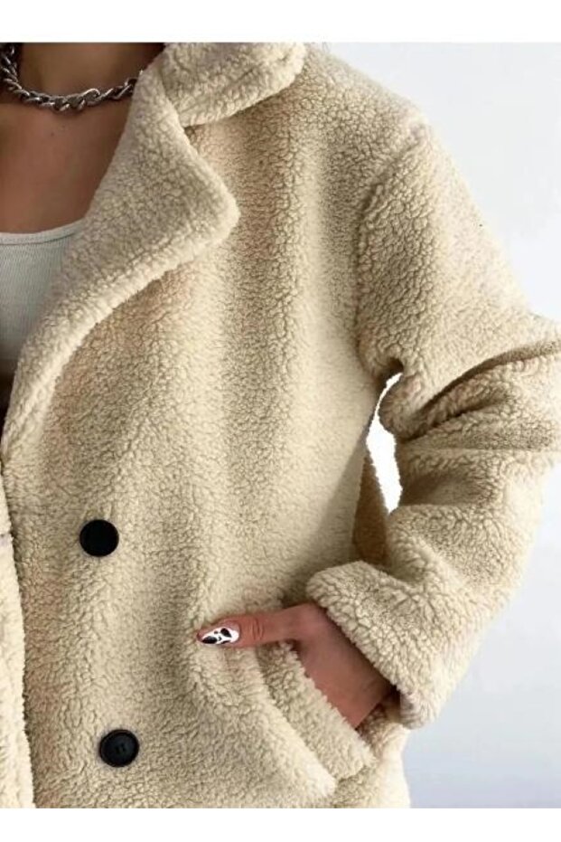 معطف قطيفة مبطن بأزرار - 3