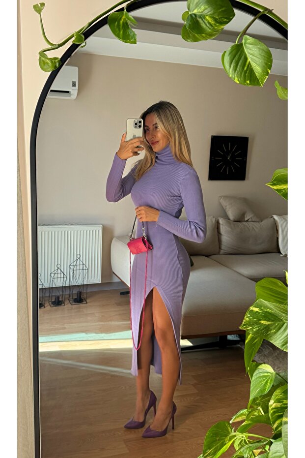 Yırtmaçlı elbise - 2