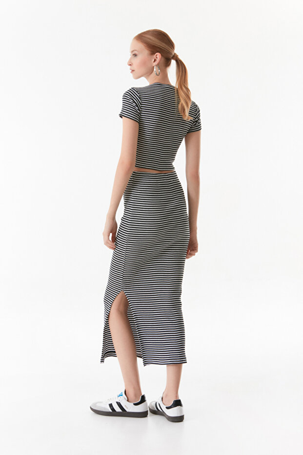 Crop Striped Set - 4