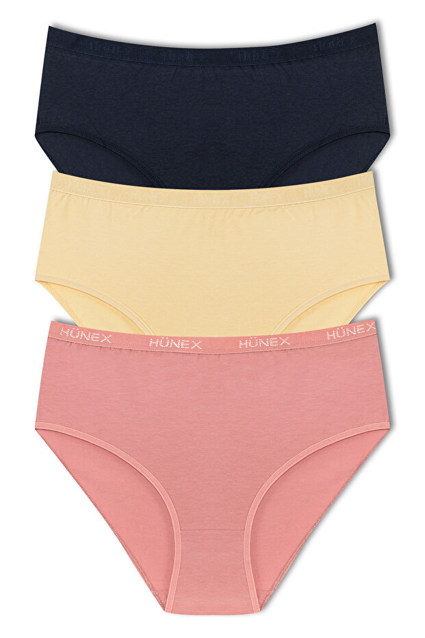 3-Piece Cotton High Waist Large Size Women's Panties
