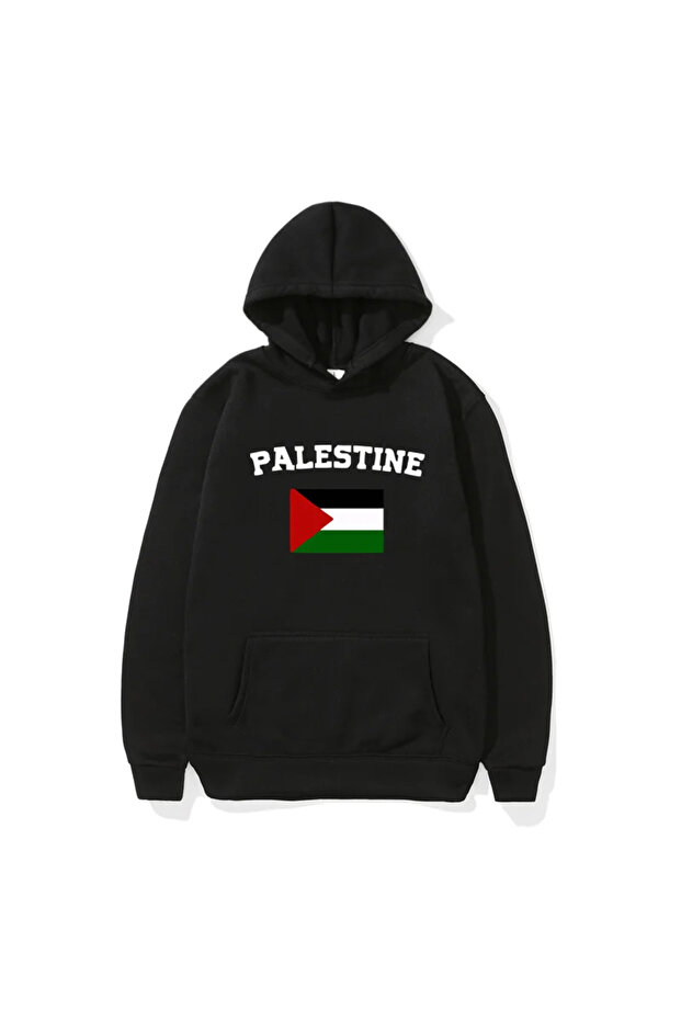 سويت شيرت فلسطين مطبوع للجنسين مقاس كبير