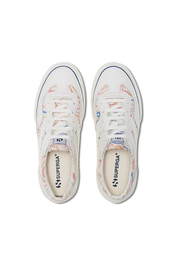 3041 Revolley Platform Zebra Print Kadın Beyaz Platform Sneaker - 4
