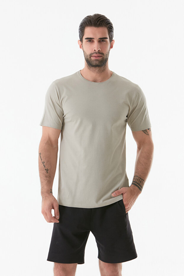 Crew Neck Basic T-Shirt - 1
