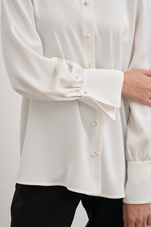 SİVRİ YAKALI BLUZ - 4