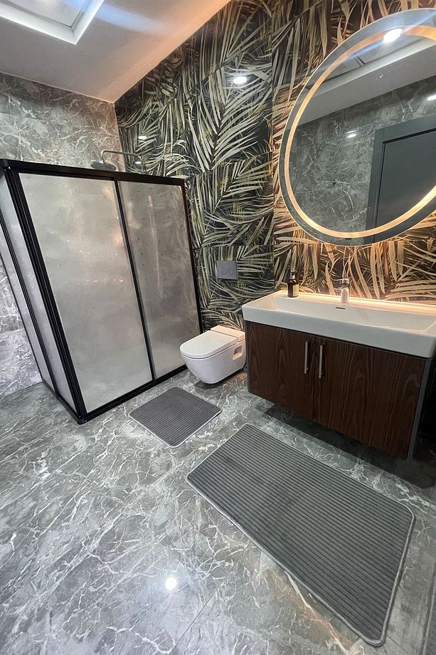 2'Lİ SOFT TOUCH ANTRASİT BANYO PASPASI YUMUŞACIK - 1